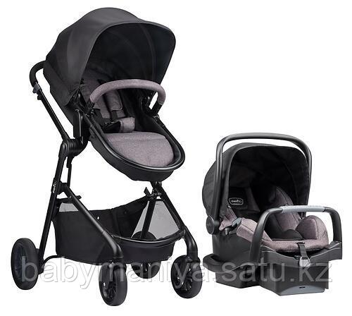 Коляска-трансформер 2в1 Evenflo 🇺🇸 Travel System Pivot Casual Gray