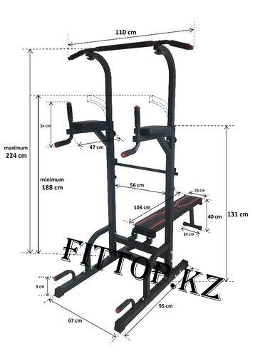 Тренажер GYM Power 5 в 1 (турник-брусья-отжимания-пресс-жим лежа) - фото 6 - id-p58918498