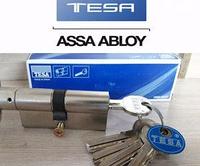 TESA 5030 30 35 N цилиндр (личинка для замка) TE5 30х35 мм с 3 ключами никель
