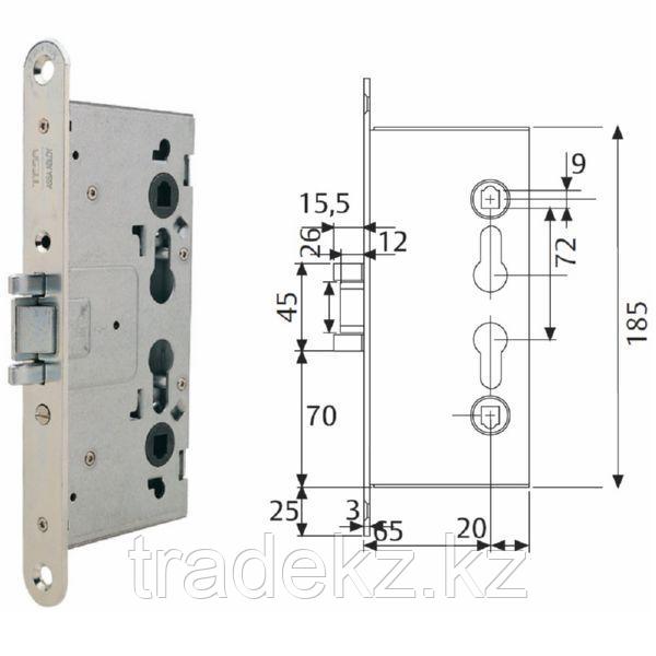 TESA CF50 ASR9ZCE замок для противопожарной двери C/L72 мм с защелкой и ригелем