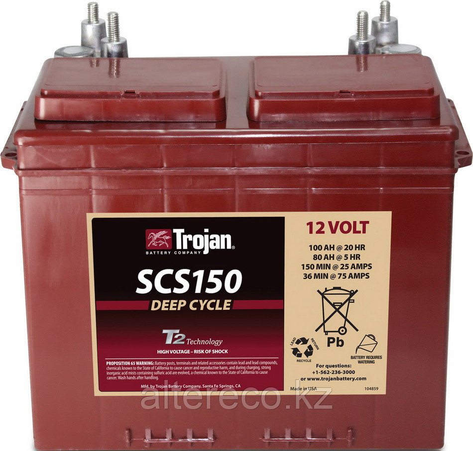 Аккумулятор Trojan SCS 150 (12В, 100Ач) - фото 1 - id-p72479313