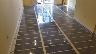 Установка Инфракрасного тёплого пола в зале. Адрес: г. Алматы, ул. Жолдасбекова. 2