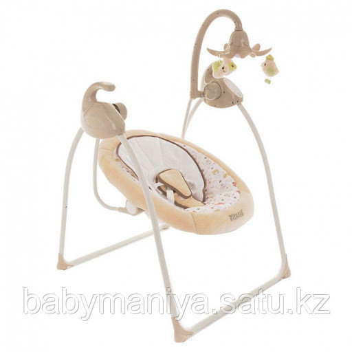 Электрокачели PITUSO CARINO Жираф BEIGE/Бежевый МИШКИ (адаптер. пульт) 75х67х98.5см