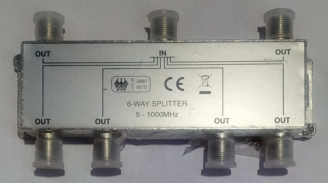 Сплиттер  6 отвода  5-1000 MHz