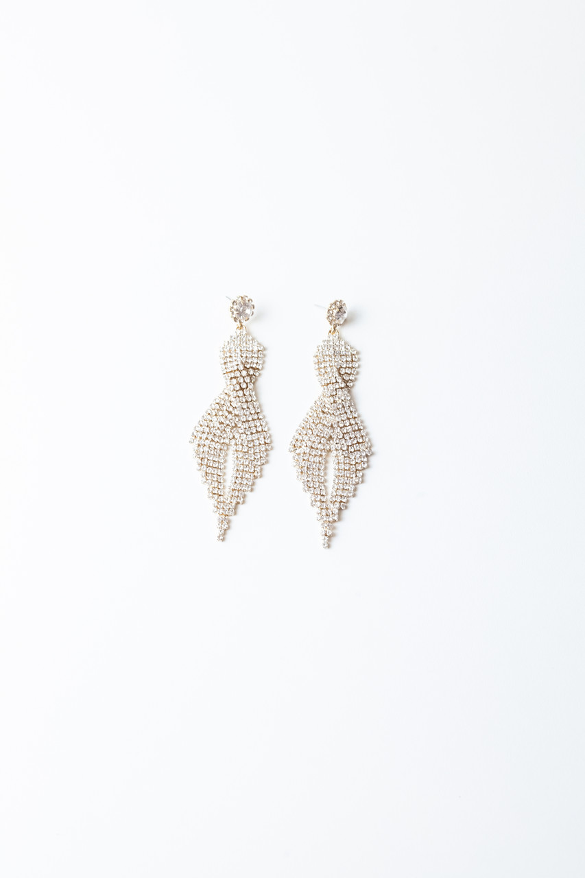 Вечерние серьги Brosh Jewellery (Белый Кристалл)