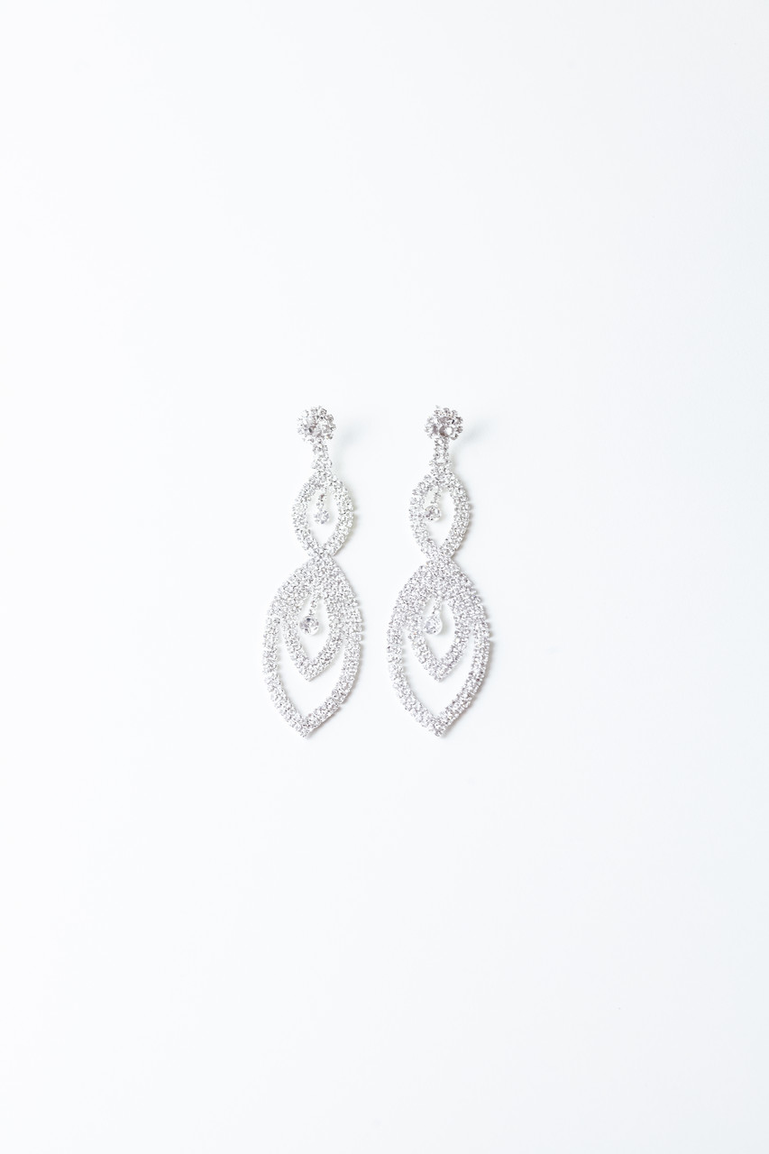 Вечерние серьги Brosh Jewellery (Белый Кристалл)