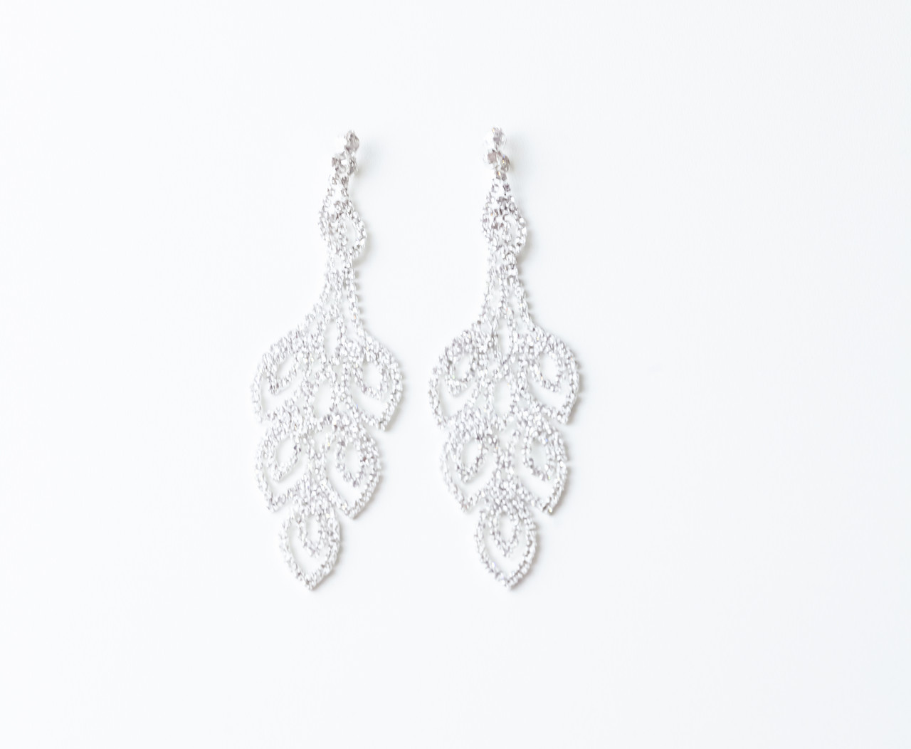 Вечерние серьги Brosh Jewellery (Белый Кристалл)