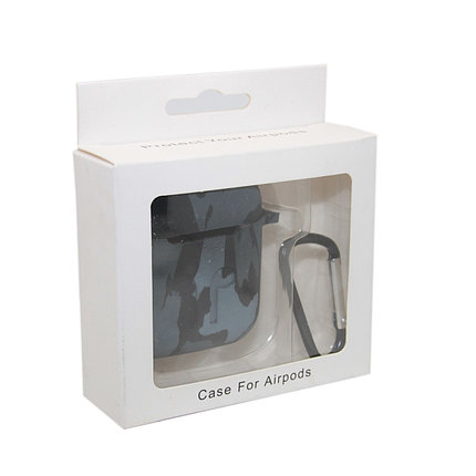 Чехол Silicone Case Print Камуфляж серый для Airpods, фото 2