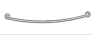 Лист рессор 1-51411-118-0 10*70 Isuzu 5T FRR/FSR/FRD 97~кор. rear (вт. 25*30*68) L=1380 Ychen