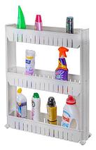 Этажерка выдвижная трехъярусная на колесиках для бутылок FIT (Розовый), фото 2