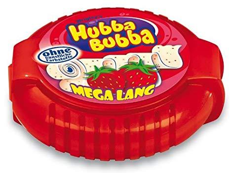 Жевательная резинка в рулетке 1,8м Хубба-Бубба   HUBBA Bubba Snappy Strawberry (красная) 56 гр
