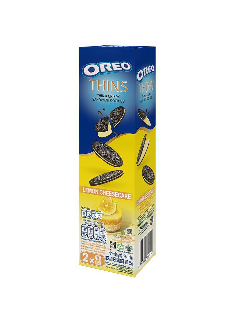 Печенье OREO Thins 95 гр Лимонный Чизкейк (24шт-упак)