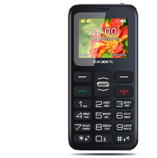 Мобильный телефон Texet TM-B209 черный