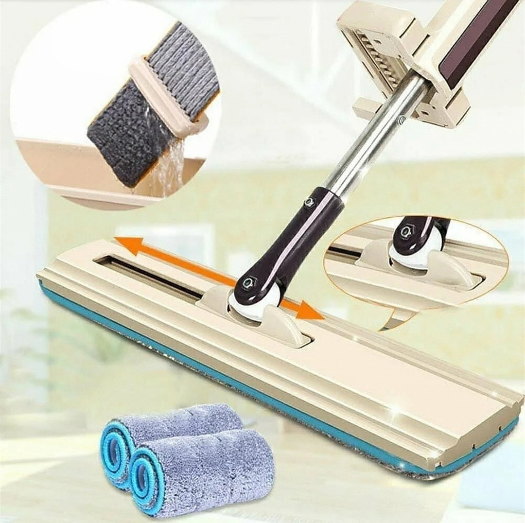 Швабра лентяйка для быстрой уборки Spin Mop 360 с отжимом
