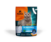 Murkel, Муркель силикагелевый наполнитель для кошек с ароматом алоэ вера, уп. 4л (1,8кг)
