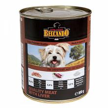513525 BELCANDO Best Quality Meat&Liver, Белькандо влажный корм для щенков и собак с мясом|печенью, банка 800г