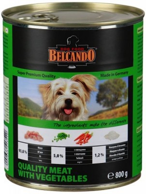 513 545 BELCANDO Best Quality meat with vegetable, Белькандо влажный корм для собак телятина с овощами, 800гр