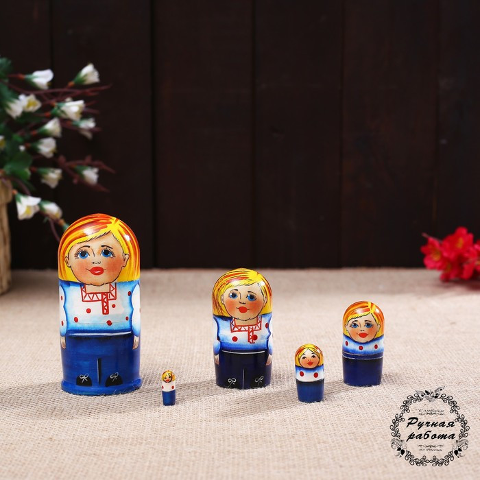 Матрёшка «Русский мальчик» 5 кукольная, 9 см
