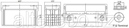 Аккумулятор Challenger A12-120 (12В, 120Ач), фото 2