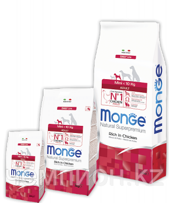 4114 Monge Superpremium Mini Adult, Монже корм для взрослых собак мелких пород. уп.3кг.