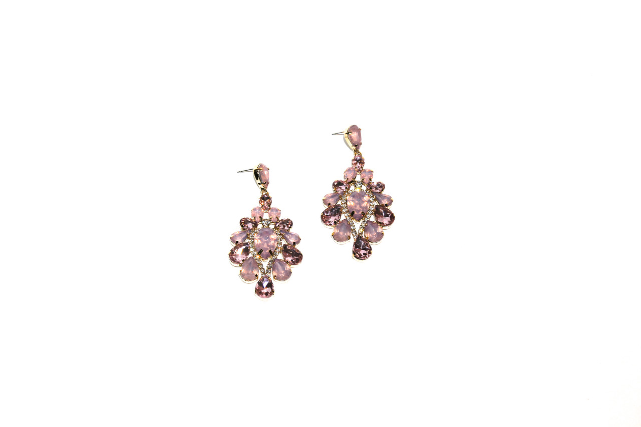 Вечерние серьги Brosh Jewellery (Темно синий Кристалл)