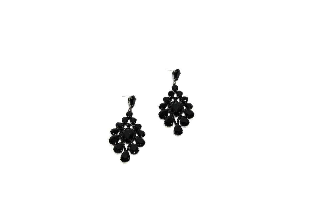 Вечерние серьги Brosh Jewellery (Темно синий Кристалл)