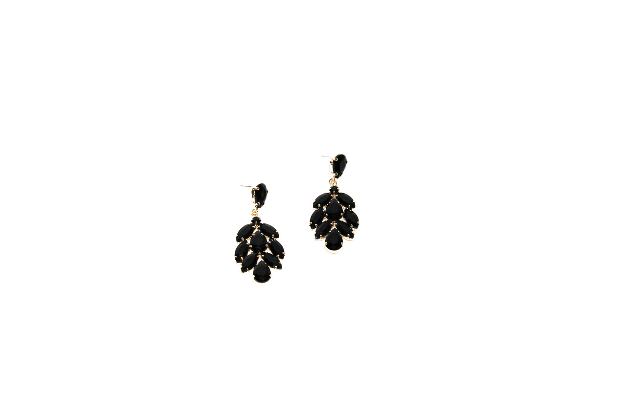 Вечерние серьги Brosh Jewellery (Черный Кристалл)