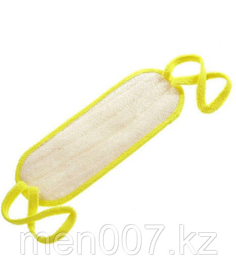 Мочалка массажная с ручками натуральная из люфы (желтая)
