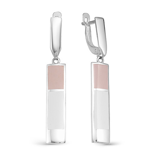Серьги из серебра с эмалью Красная Пресня 3309320б