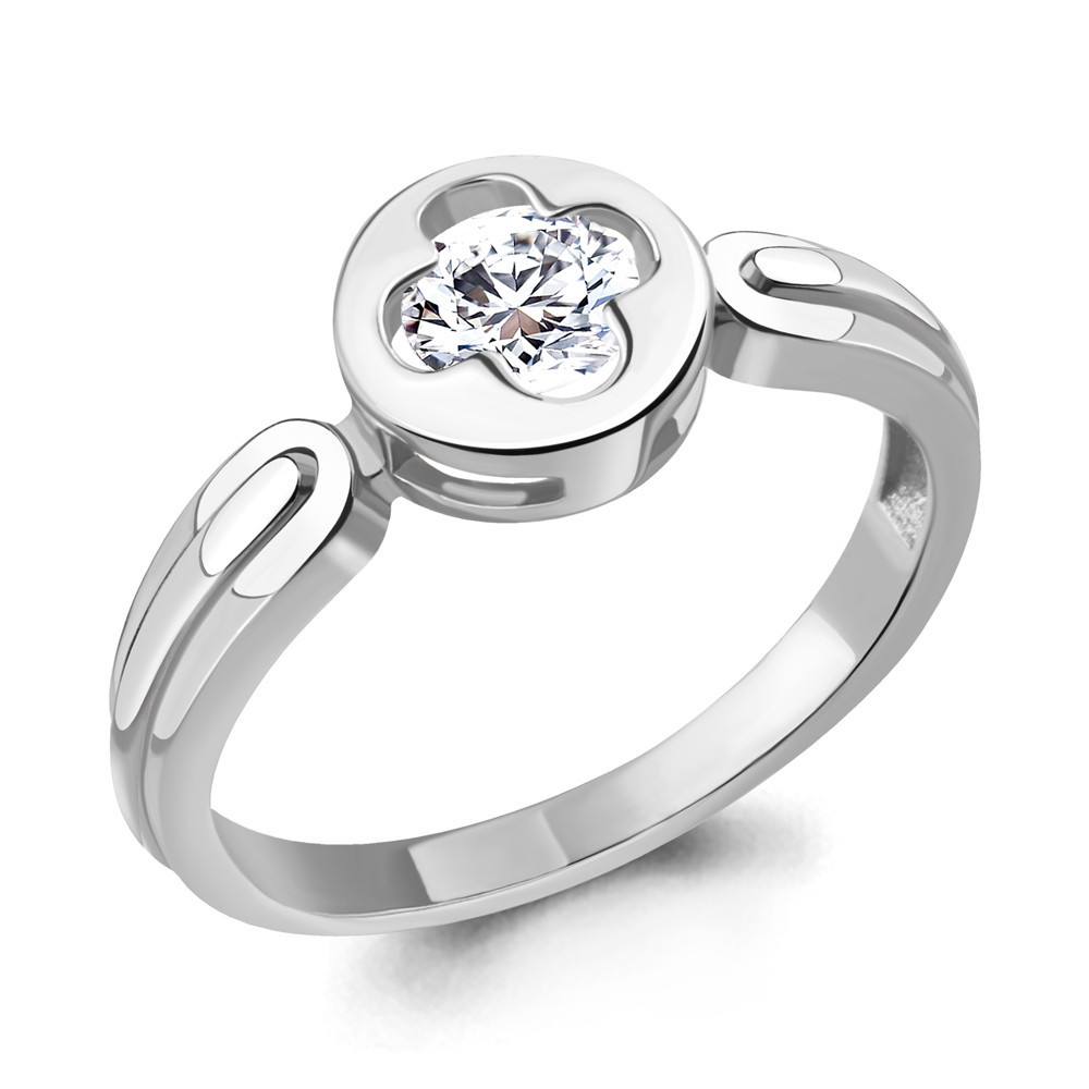 Серебряное кольцо с фианитом Aquamarine 68550