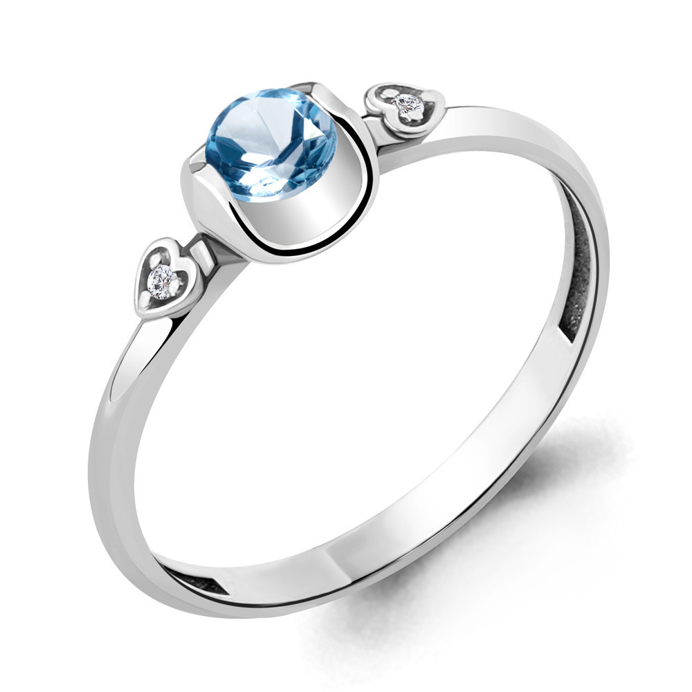 Кольцо из серебра с топазом свисс Aquamarine 6912605А
