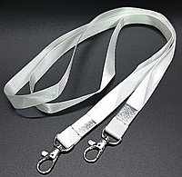 Веревка для бейджа (ланъярд), белый 15 мм