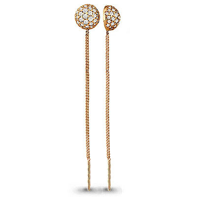 Серебряные серьги с фианитом Aquamarine 41030А#