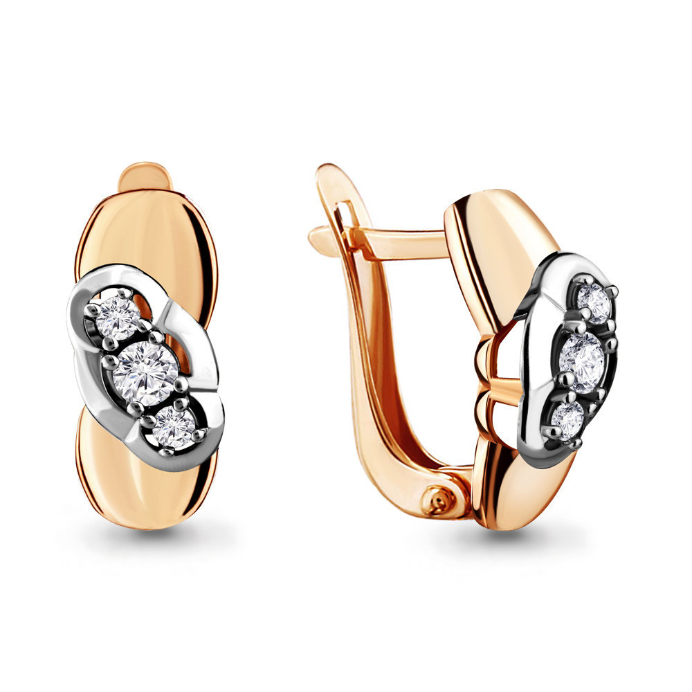 Серебряные серьги с фианитом Aquamarine 46608А#
