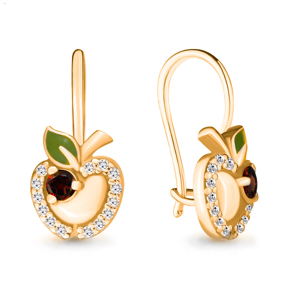 Серьги из серебра с фианитом Aquamarine 47052А#