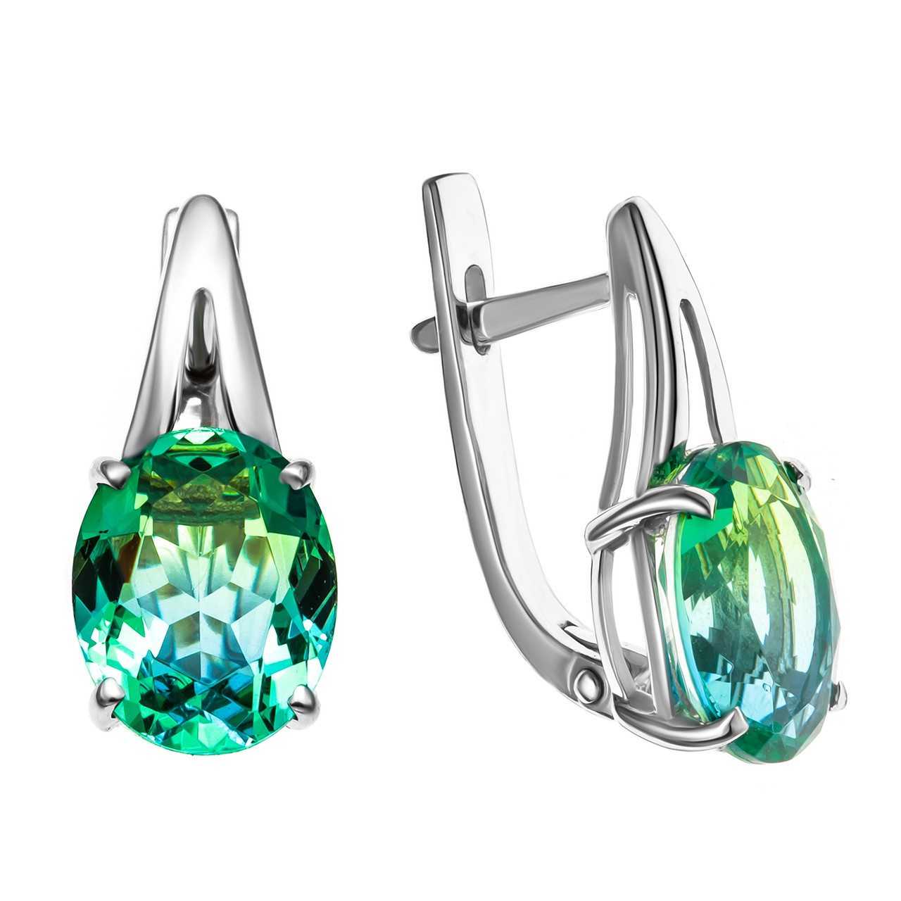 Серьги из серебра с фианитом Teosa 2000-0205-PHT