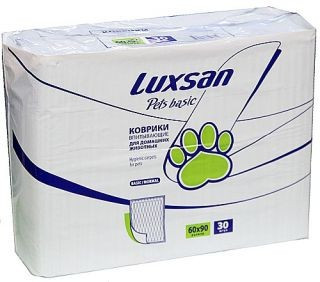 LUXSAN BASIC, пеленки для животных, 60 х 90 см. уп. 30 шт.