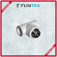 Тройник комбинированный ППР / PPR белый наружная резьба Fusion Plast