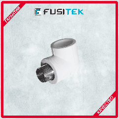 Уголок ППР / Отвод PPR белый наружная резьба Fusion Plast