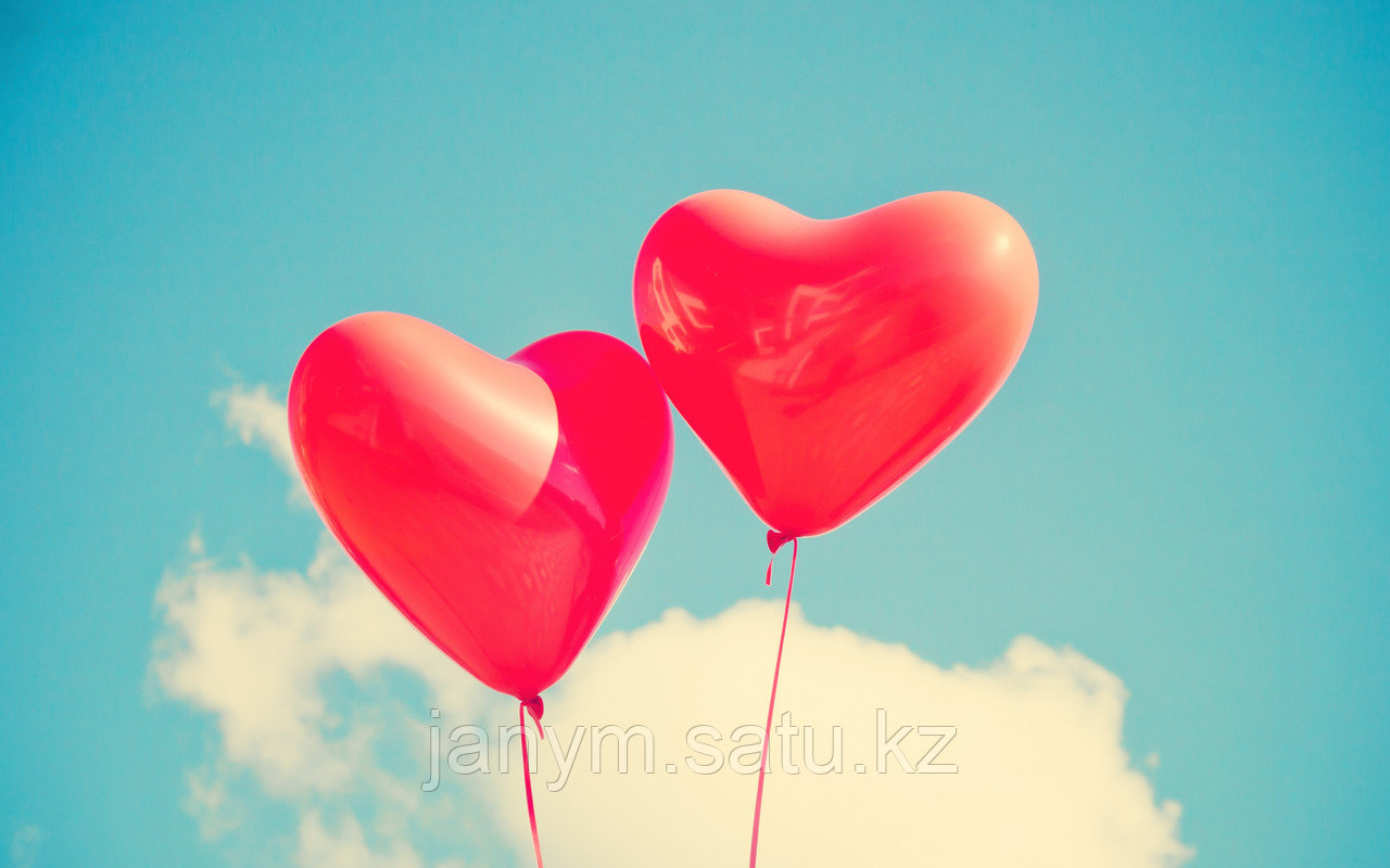 Гелиевые сердца на День Влюбленных