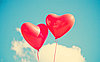 Гелиевые сердца на День Влюбленных