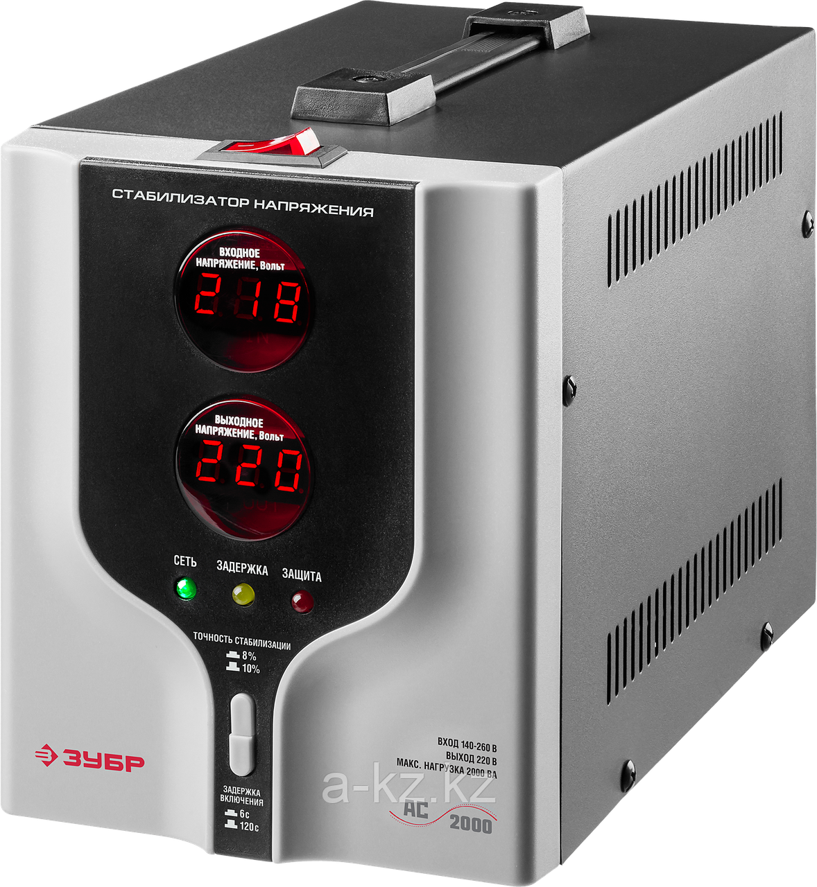ЗУБР АС 1000 профессиональный стабилизатор напряжения 1000 ВА, 140-260 В, 8%