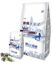 8168 Monge Vet Solution Hepatic Cat, Монже ветеринарный корм при заболеваниях печени для взрослых кошек, 1,5кг