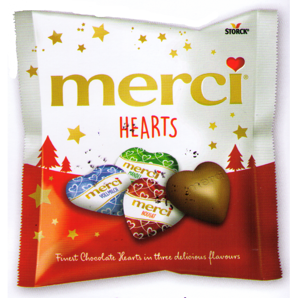Merci Hearts Молочный шоколад 100гр