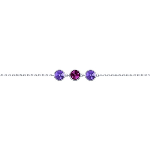 Браслет SOKOLOV серебро с родием, кристалл swarovski 94050436