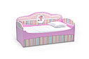 Диван-кровать для девочек Mia Розовый с бортиком, ящиками и матрасом, фото 2