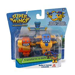 Мини-трансформеры Super Wings 2 в 1 Донни и Скуп (команда Строителей) EU730002C