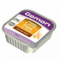 0053 Gemon Dog High Premium Quality Pate Puppy & Junior Chicken, паштет для щенков с курицей, уп.18*300гр.