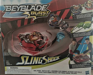 Hasbro набор битвы Beyblade Burst Turbo Slingshock Rail Раш
