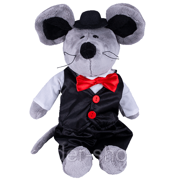 SOFTOY  Мягкая игрушка Мышь в костюме, 36см